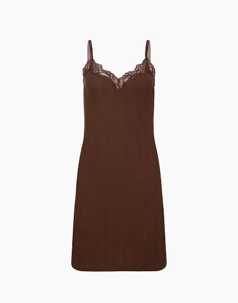 Сорочка на бретелях MD1200 шоколадный - 4