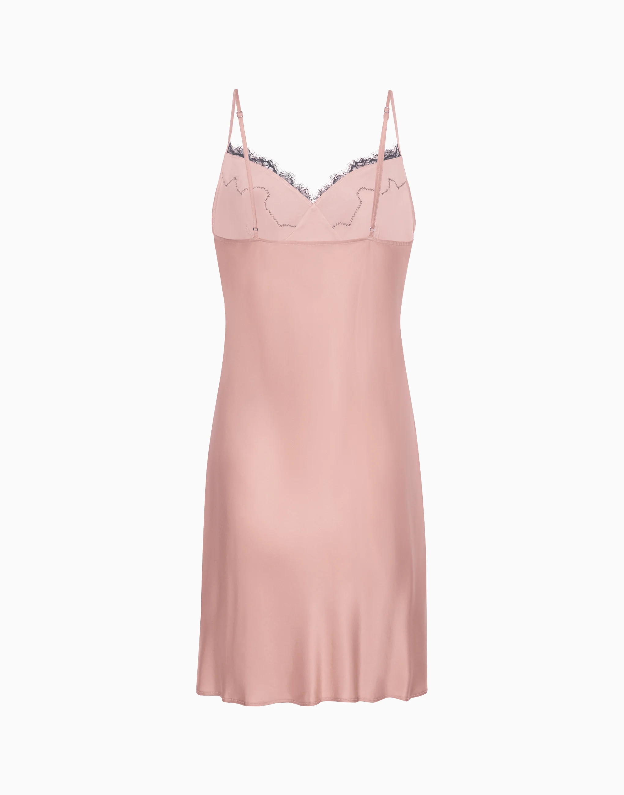 Сорочка на бретелях PD1218 пудрово-розовый - 4