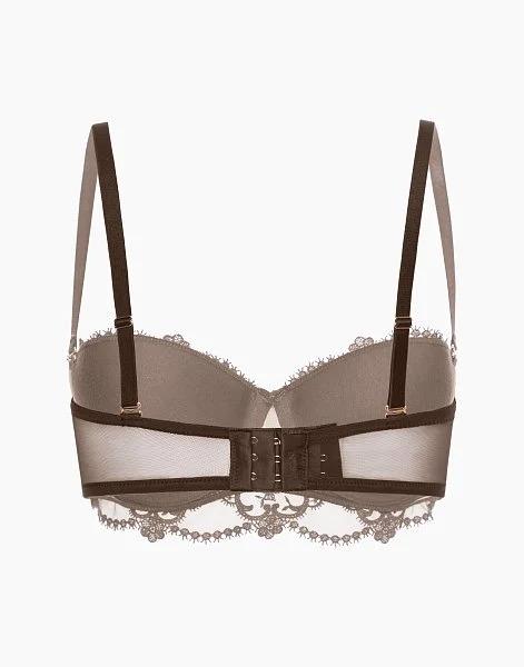 Бюстгальтер балконет Пуш-ап с формованными чашками на стане CD455 коричневый - 5
