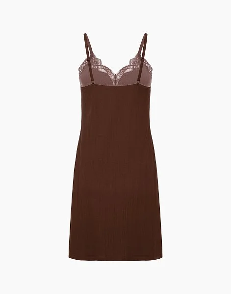 Сорочка на бретелях MD1200 шоколадный - 5