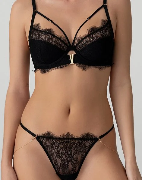 Бюстгальтер с мягкими чашками и спонжевой поддержкой на стане INCANTO CD1136 черный - 2