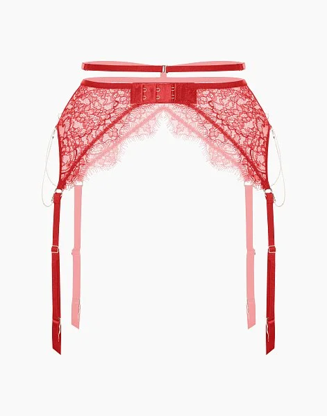 Пояс для чулок CD1136 красный - 5