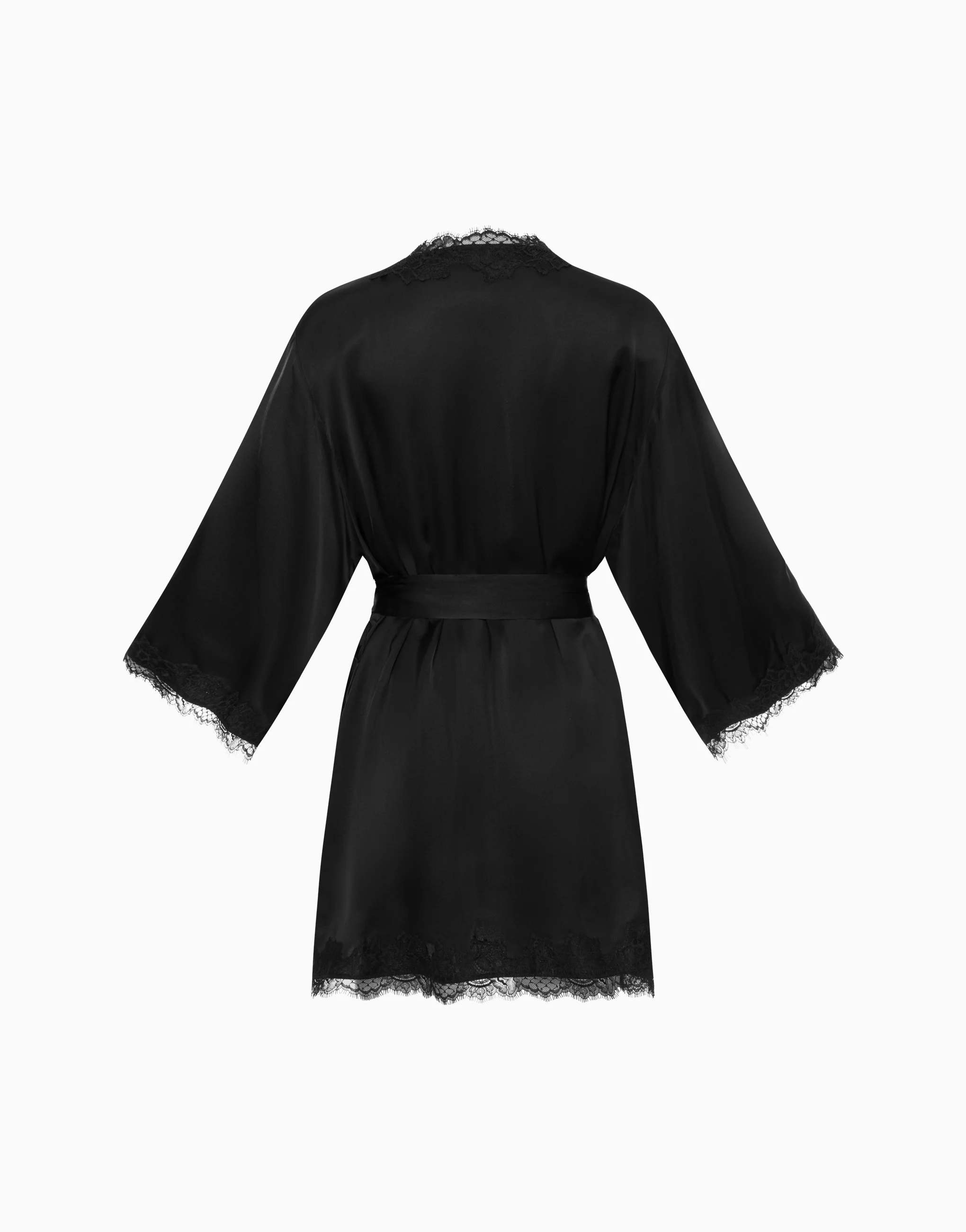 Халат с рукавами 3/4 PD1218 черный - 4