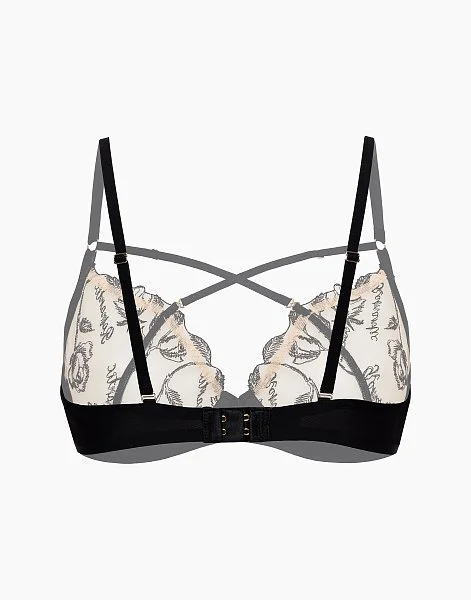 Бюстгальтер с мягкими чашками на стане Palermo CD689 черный/нюдовый - 4