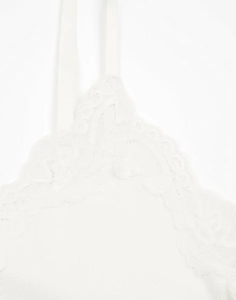 Сорочка на бретелях MD1200 ваниль - 5