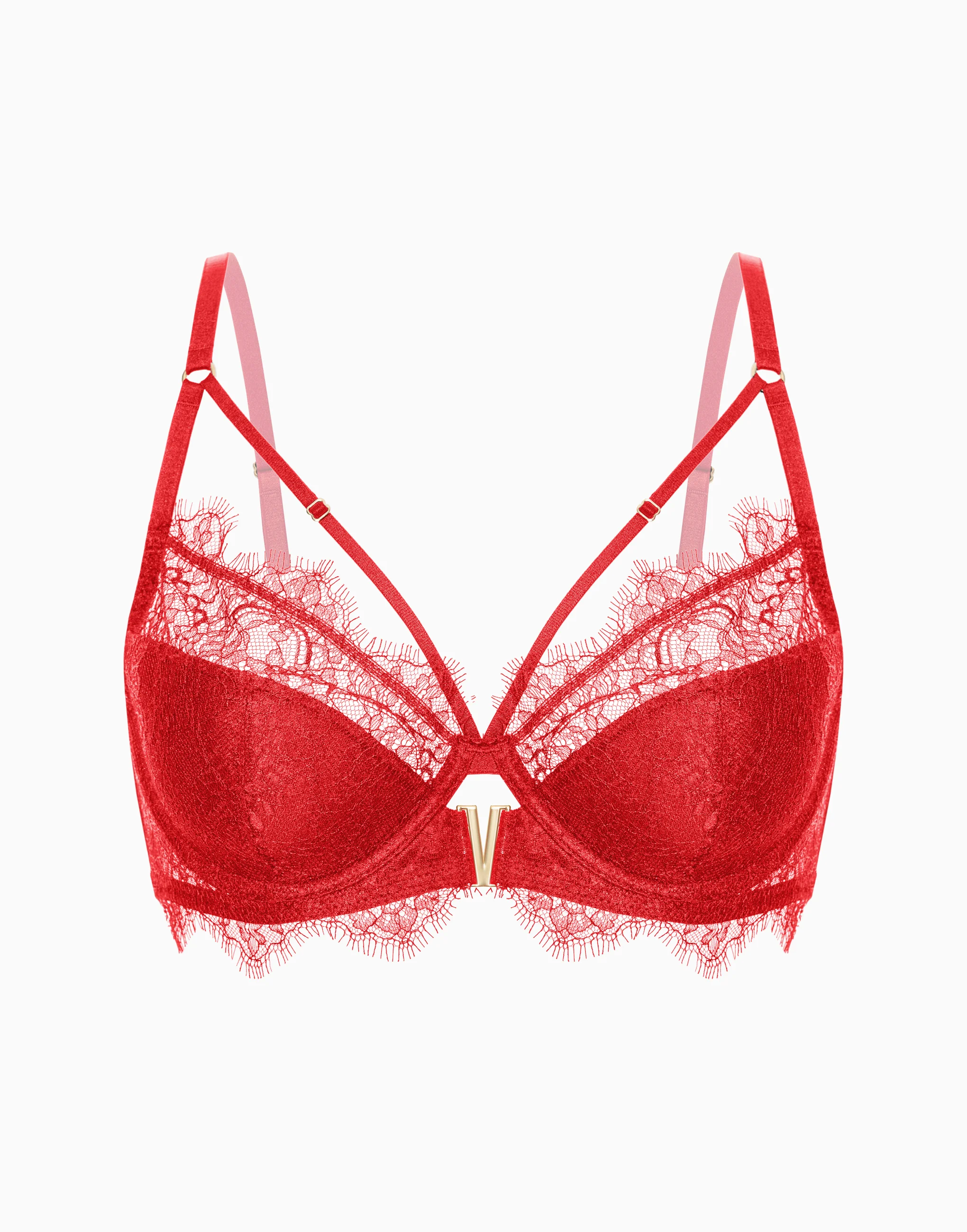 Бюстгальтер с мягкими чашками и спонжевой поддержкой на стане Sofia CD1136 красный - 4