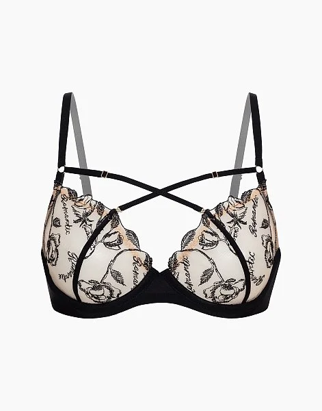 Бюстгальтер с мягкими чашками на стане Palermo CD689 черный/нюдовый - 3