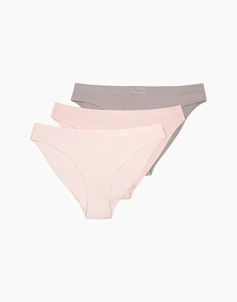 Набор из 3-х хлопковых трусиков слипов средняя посадка MD1108 - 1