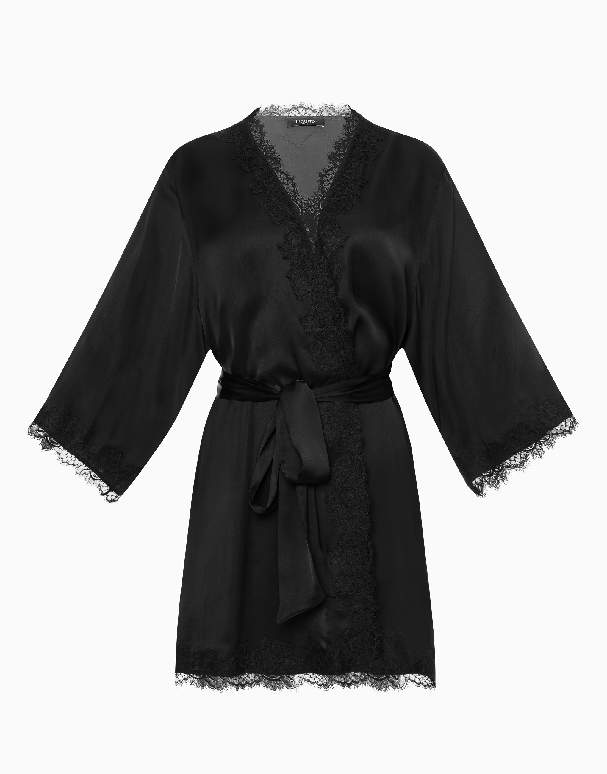 Халат с рукавами 3/4 PD1218 черный - 3