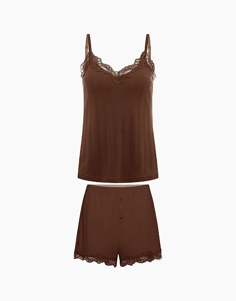 Комплект топ и шорты MD1200 шоколадный - 4