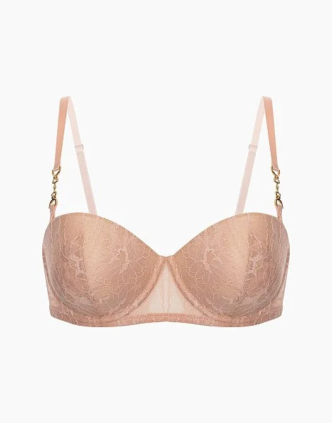Бюстгальтер балконет Push-up с формованными чашками на стане Paris CD1021 пудрово-розовый - 5
