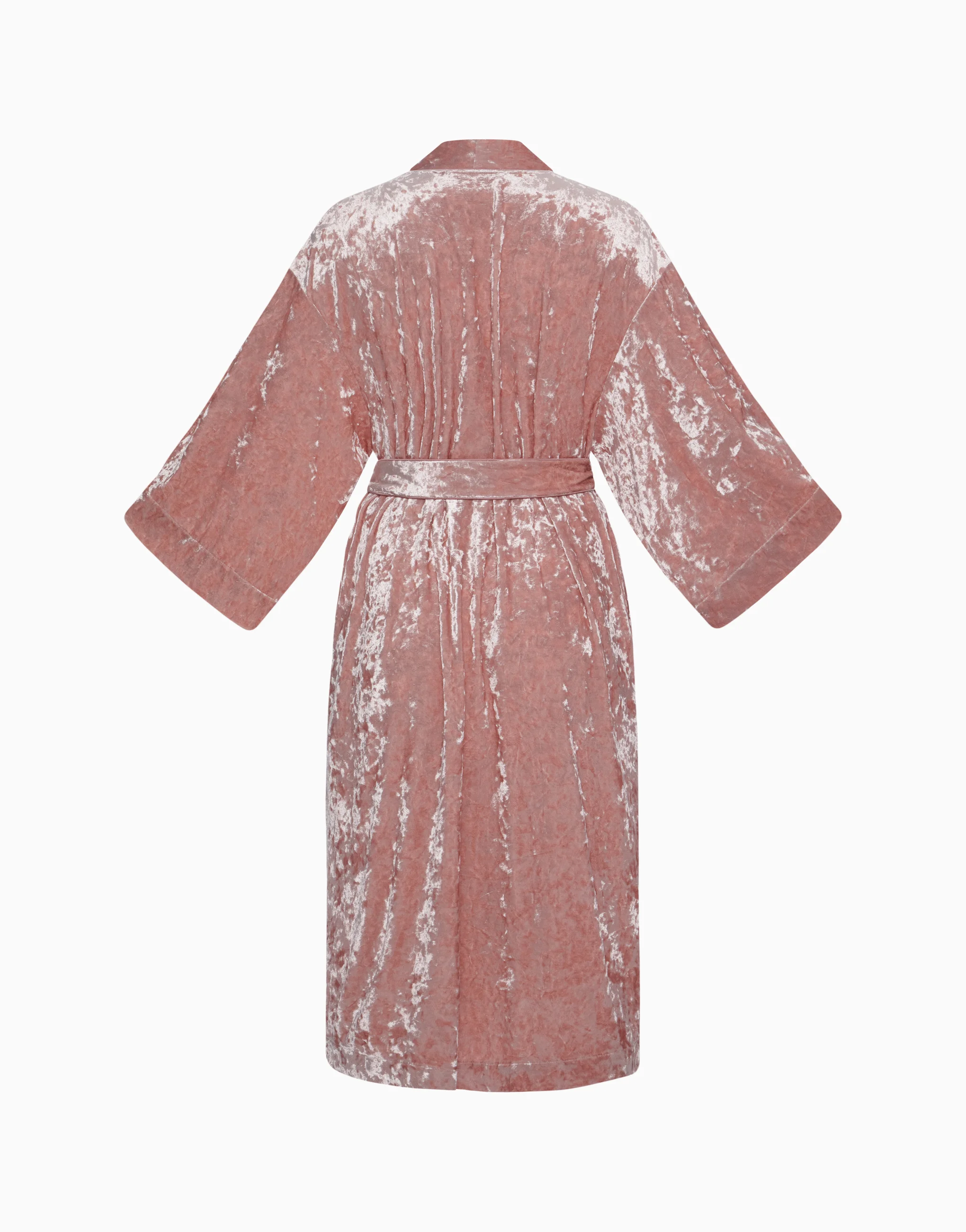 Халат с рукавами 3/4 PD1135 пудрово-розовый - 4