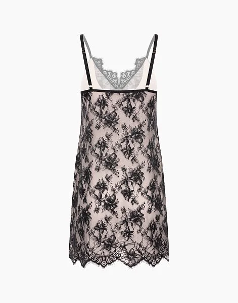 Сорочка на бретелях PD1084 черный - 2