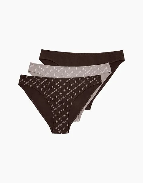 Набор из 3-х хлопковых трусиков слипов средняя посадка MD994 - 1