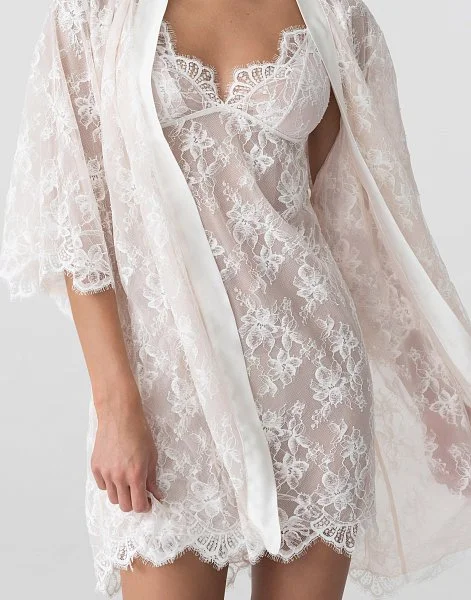 Халат с рукавами 3/4 PD1084 латте - 4