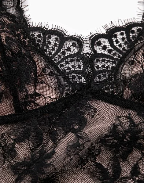 Сорочка на бретелях PD1084 черный - 3