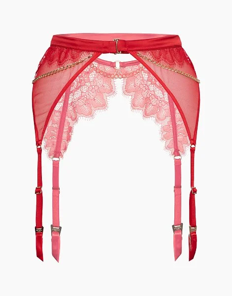 Пояс для чулок CD870 красный - 5