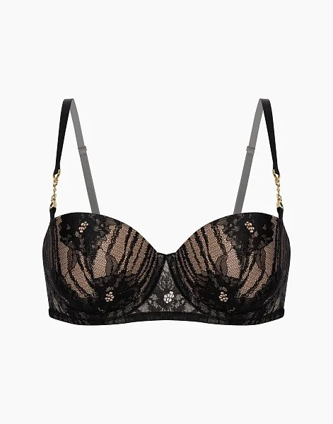 Бюстгальтер балконет Push-up с формованными чашками на стане Paris CD1021 черный - 4