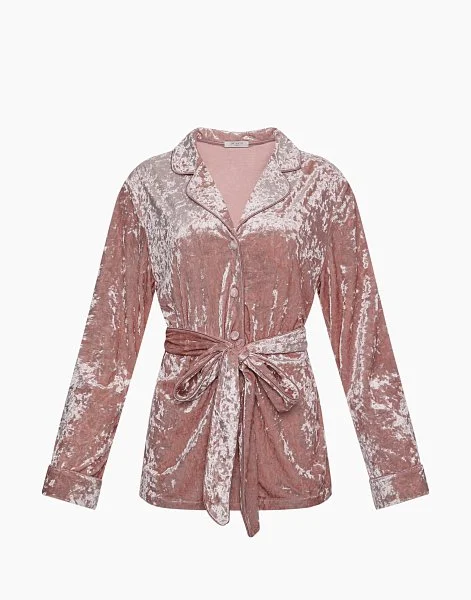 Рубашка с длинными рукавами PD1135 пудрово-розовый - 1